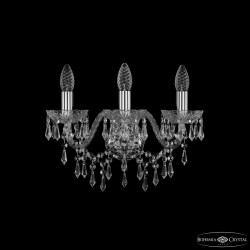 Бра хрустальные 1403B/3/160 Ni  Bohemia Ivele Crystal (Стеклянный рожок)