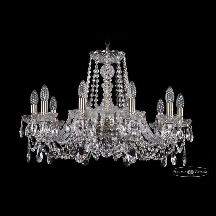 Люстра хрустальная 1402/10/240 Pa Bohemia Ivele Crystal (Стеклянный рожок)