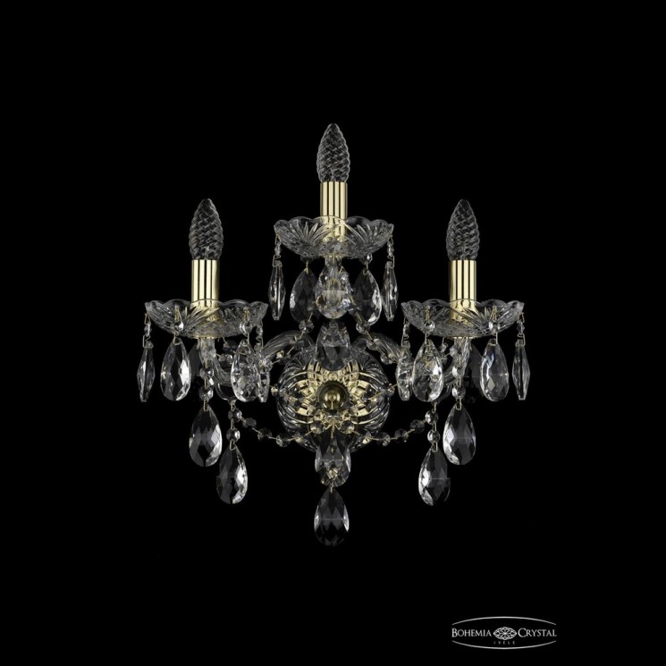 Бра хрустальные 1415B/2+1/165/XL G Bohemia Ivele Crystal (Стеклянный рожок)