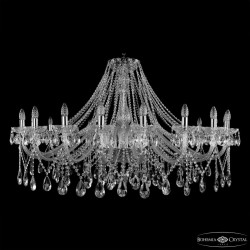 Люстра хрустальная 1413/20/530 Ni  Bohemia Ivele Crystal (Стеклянный рожок)
