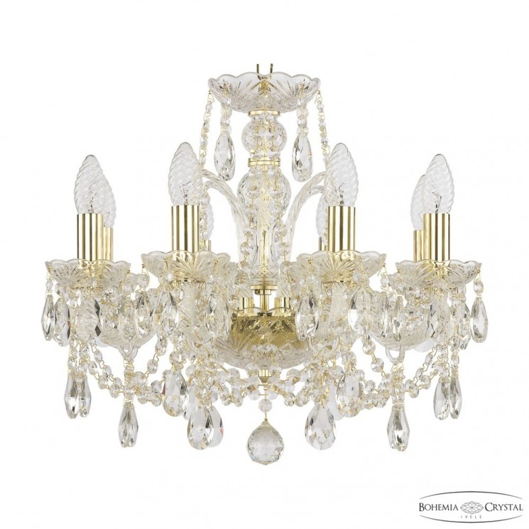Люстра хрустальная 105/8/141 G Bohemia Ivele Crystal (Стеклянный рожок)