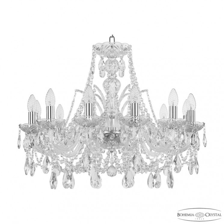 Люстра хрустальная 105/12/240 Ni Bohemia Ivele Crystal (Стеклянный рожок)