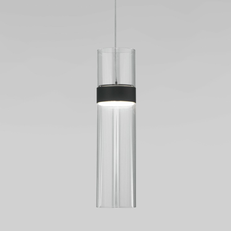 Подвесной светильник                      Eurosvet  50244/1 LED черный/прозрачный