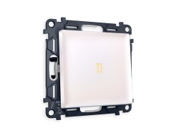 Ambrella Light Комплект механизма 1-клавишного проходного выключателя с подсветкой 3200K Ambrella Volt ALFA MA202030