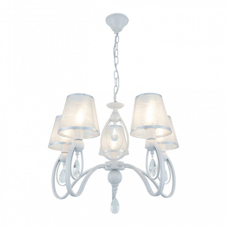 Люстра с абажуром подвесная 347203/5 WT+SL Arte Milano (Подвесные)