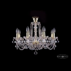 Люстра хрустальная 1402/8/195 G Balls tube Bohemia Ivele Crystal