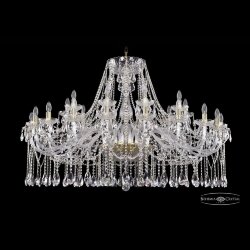Люстра хрустальная 1413/20+10/530 G Bohemia Ivele Crystal (Стеклянный рожок)