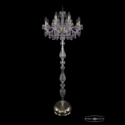 Торшер хрустальный 1410T1/8+4/195-165 G V7010 Bohemia Ivele Crystal (Стеклянный рожок)