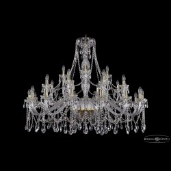 Люстра хрустальная 1413/16+8+4/460 G Bohemia Ivele Crystal (Стеклянный рожок)