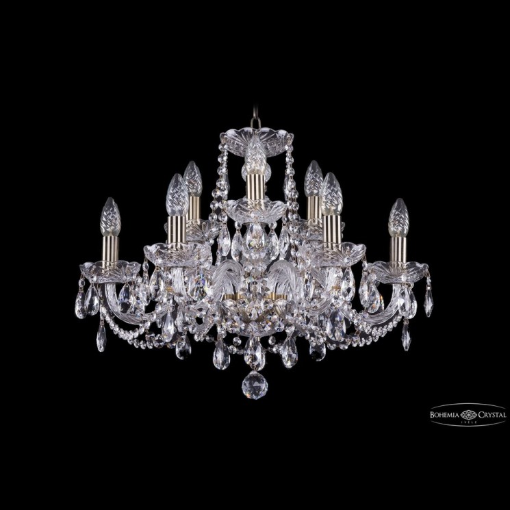 Люстра хрустальная 1402/6+3/195 Pa Bohemia Ivele Crystal (Стеклянный рожок)
