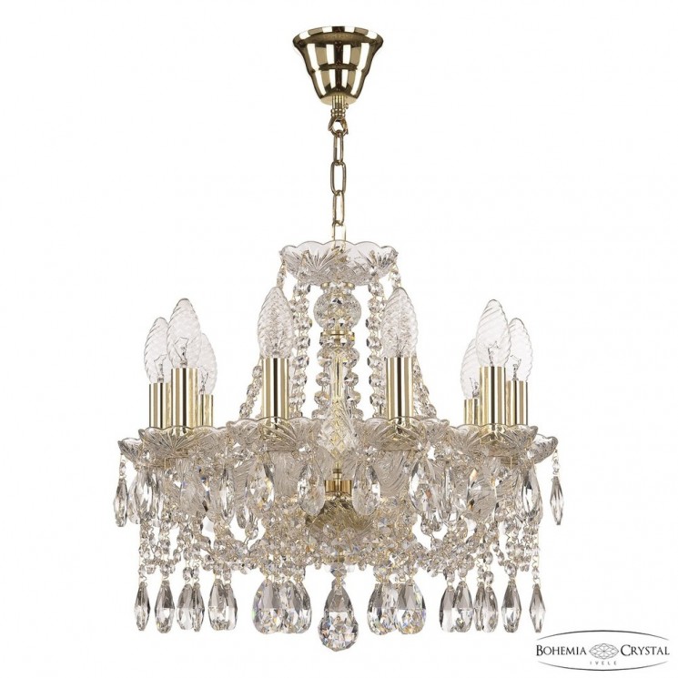 Люстра хрустальная 107/10/141 G Bohemia Ivele Crystal (Стеклянный рожок)