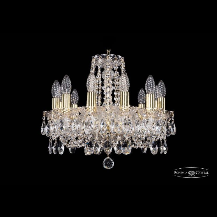 Люстра хрустальная 1402/12/141 G Bohemia Ivele Crystal (Стеклянный рожок)