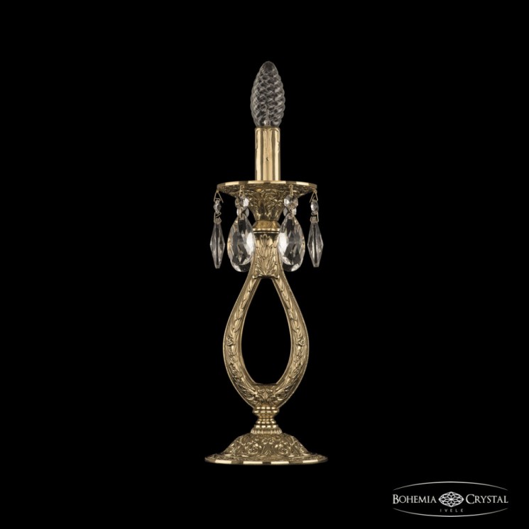 Настольная лампа бронзовая 71300L/1-33 G Bohemia Ivele Crystal (Бронзовые)