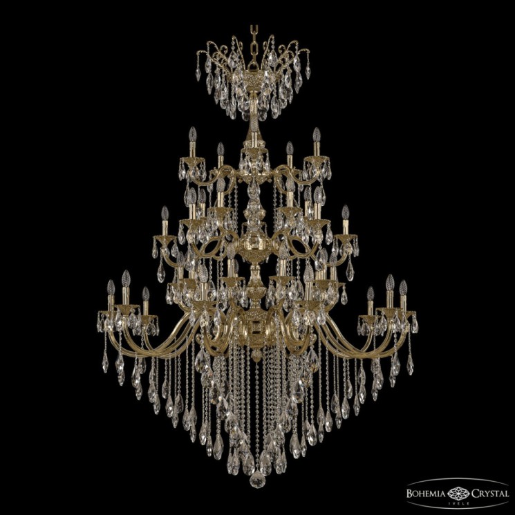 Люстра бронзовая 72118/20+10+5/520/3d B G Y1 Bohemia Ivele Crystal (Литые)