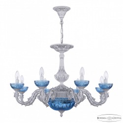 Люстра хрустальная AL79101P/8/250 WMN P Aquamarine/M-1G Bohemia Ivele Crystal (Литые)