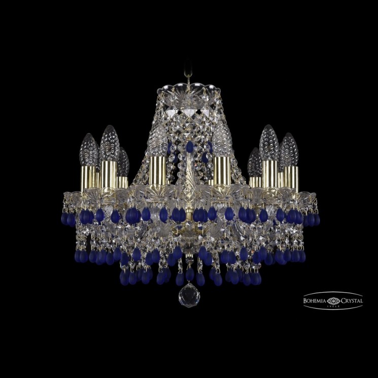 Люстра хрустальная 1410/12/141 G V3001 Bohemia Ivele Crystal (Стеклянный рожок)