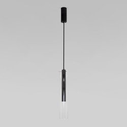 Подвесной светодиодный светильник со стеклянным плафоном                      Eurosvet  50253/1 LED черный