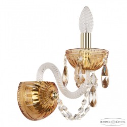 Бра с цветным хрусталём 5402B/1/141 G Amber/M-1G K721 Bohemia Ivele Crystal (С 1 лампочкой)