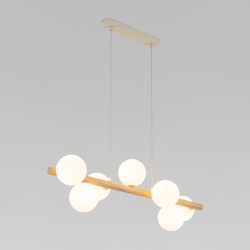 Подвесной светильник со стеклянными плафонами                      TK Lighting  5905 Estera Wood