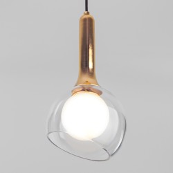 Подвесной светильник со стеклянным плафоном                      Eurosvet  50188/1 золото