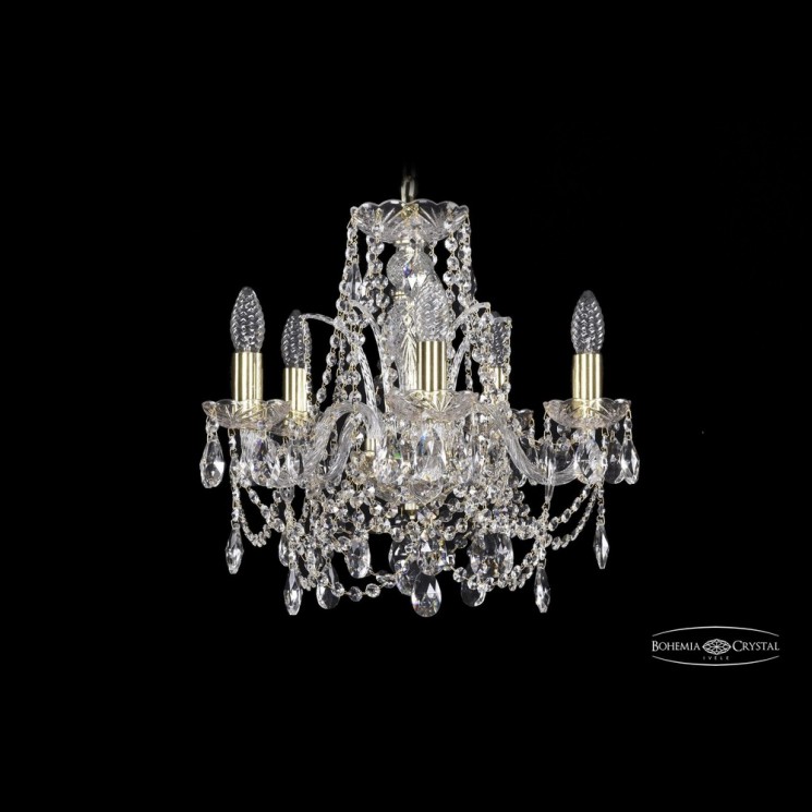 Люстра хрустальная 1411/5/141 G Bohemia Ivele Crystal (Стеклянный рожок)