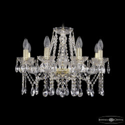 Люстра хрустальная 1413/8/200 G Bohemia Ivele Crystal (Стеклянный рожок)