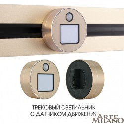 Трековый светильник с датчиком движения, 3W 250V 380011TLS/LWS Gold (Трековые)