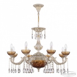 Люстра хрустальная AL78101P/8/250 A WMG P Amber/M-1F Bohemia Ivele Crystal (Литые)
