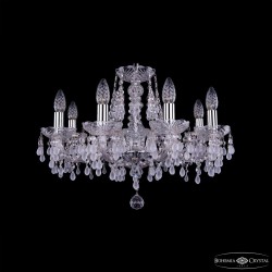 Люстра хрустальная 1410/8/195 Ni V0300 Bohemia Ivele Crystal (Стеклянный рожок)
