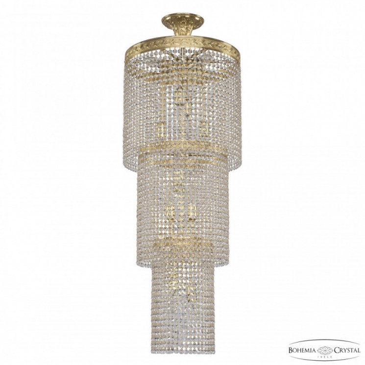 Люстра каскад хрустальная 83301/40IV-100 G Bohemia Ivele Crystal (8330)