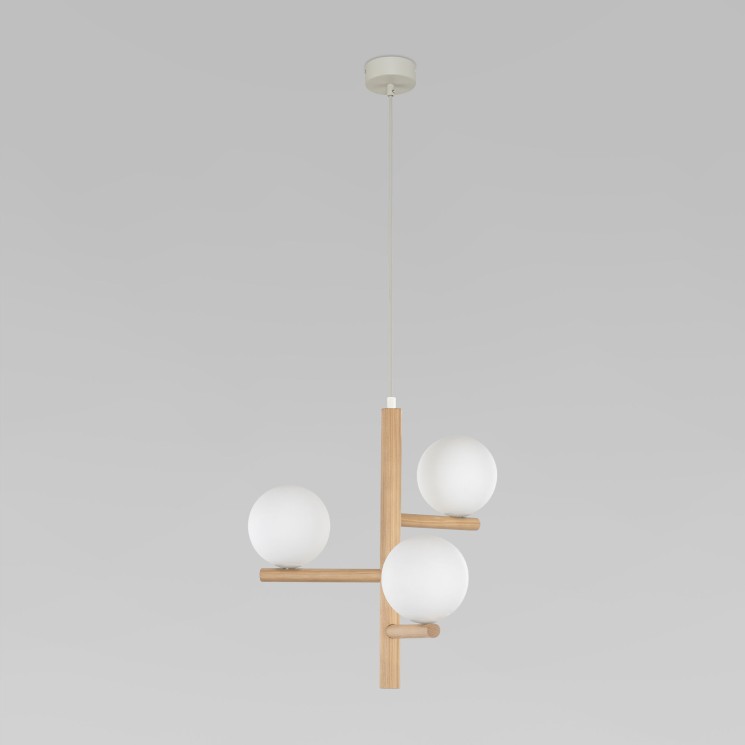 Подвесной светильник со стеклянными плафонами                      TK Lighting  6799 Estera Wood