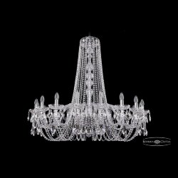Люстра хрустальная 1402/18/400/h-105 Ni Bohemia Ivele Crystal (Стеклянный рожок)