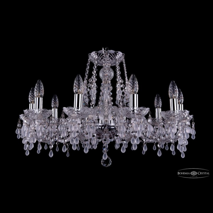Люстра хрустальная 1410/10/240 Ni V0300 Bohemia Ivele Crystal (Стеклянный рожок)