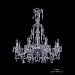 Люстра хрустальная 1403/8/240/XL-75 Ni Bohemia Ivele Crystal (Стеклянный рожок)