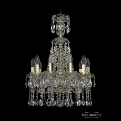 Люстра хрустальная 1413/10/141/XL-60 G Bohemia Ivele Crystal (Стеклянный рожок)