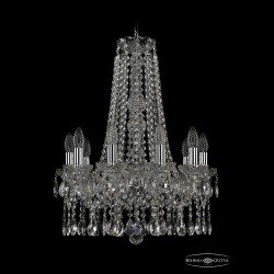 Люстра хрустальная 1413/10/165/h-62 Ni Bohemia Ivele Crystal (Стеклянный рожок)