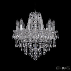 Люстра хрустальная 1415/12/141 Ni Bohemia Ivele Crystal (Стеклянный рожок)
