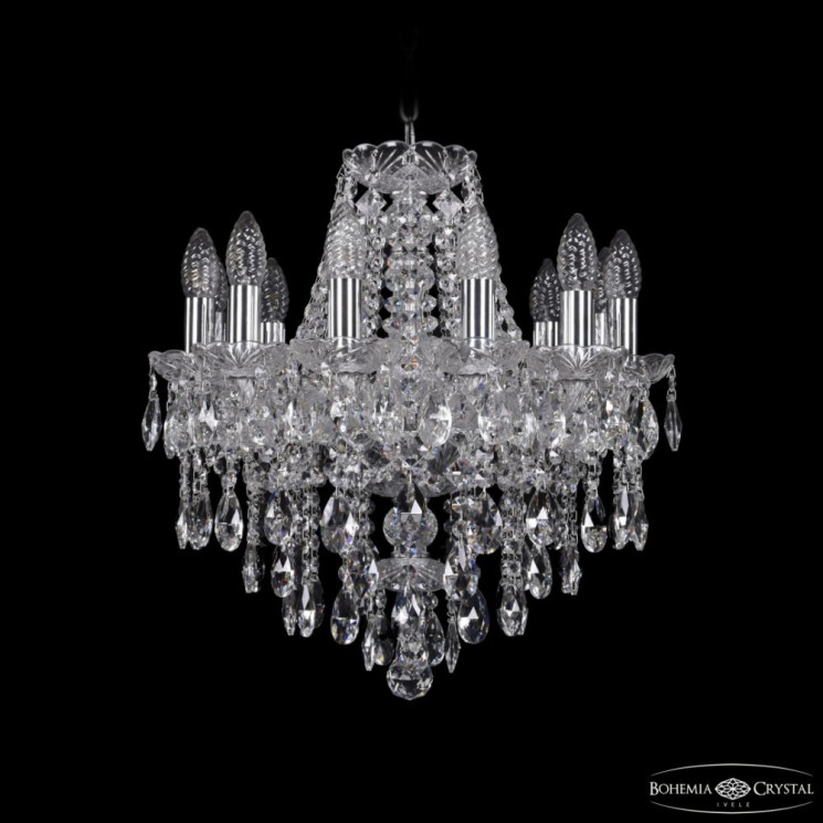 Люстра хрустальная 1415/12/141 Ni Bohemia Ivele Crystal (Стеклянный рожок)