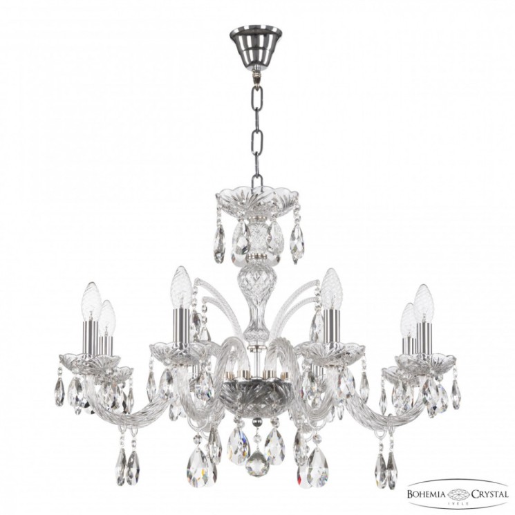 Люстра хрустальная 118/8/240 Ni Bohemia Ivele Crystal (118)