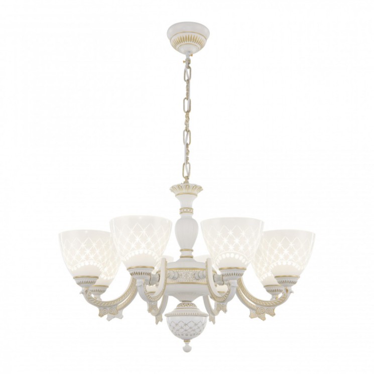 Люстра с плафонами подвесная 343837/8 WT+G Arte Milano (Подвесные)