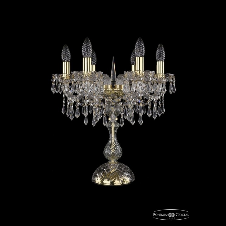 Настольная лампа 1403L/6/141-47 G Bohemia Ivele Crystal (Стеклянный рожок)