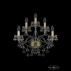 Бра хрустальные 1409B/2+2+1/195/XL G Bohemia Ivele Crystal (Стеклянный рожок)