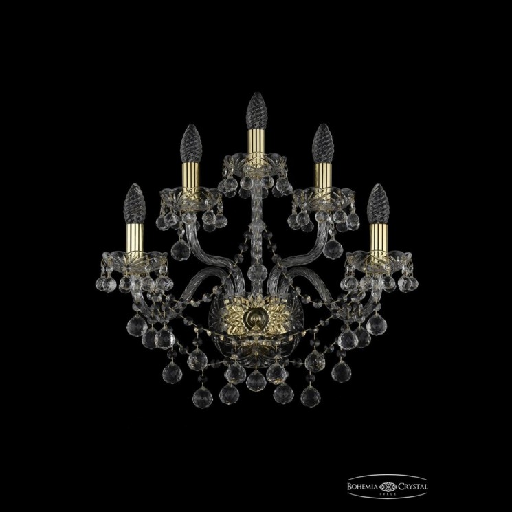 Бра хрустальные 1409B/2+2+1/195/XL G Bohemia Ivele Crystal (Стеклянный рожок)