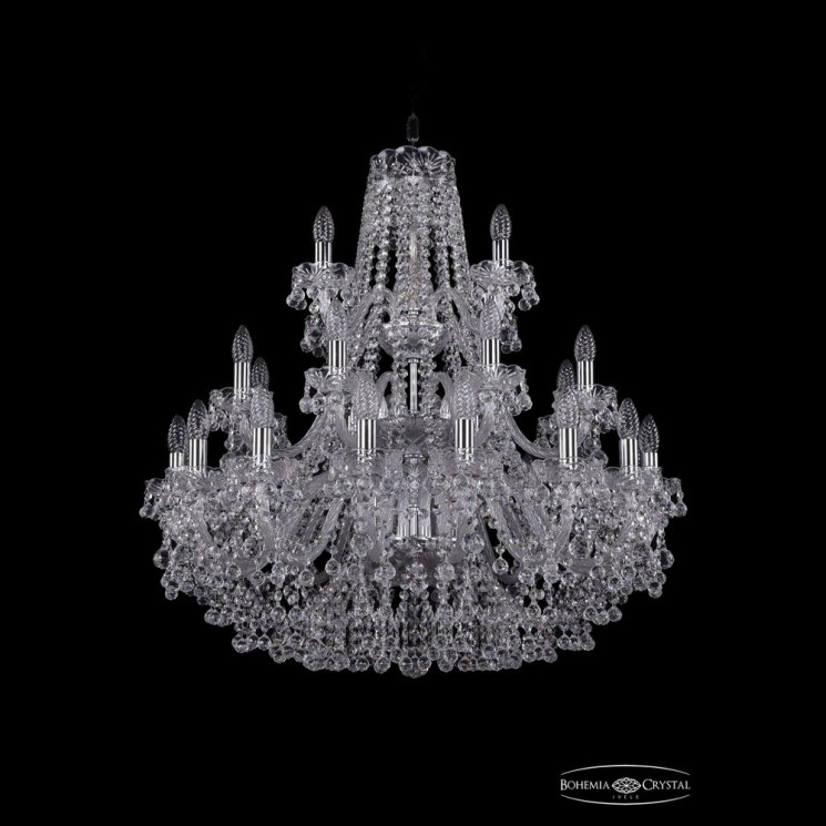 Люстра 1409/16+8+4/300/3d Ni Bohemia Ivele Crystal (Стеклянный рожок)