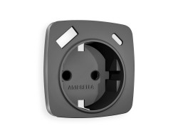 Ambrella Light Лицевая панель для электрической розетки с заземлением со шторками 2USB A+C QUANT Ambrella Volt OMEGA OP6600