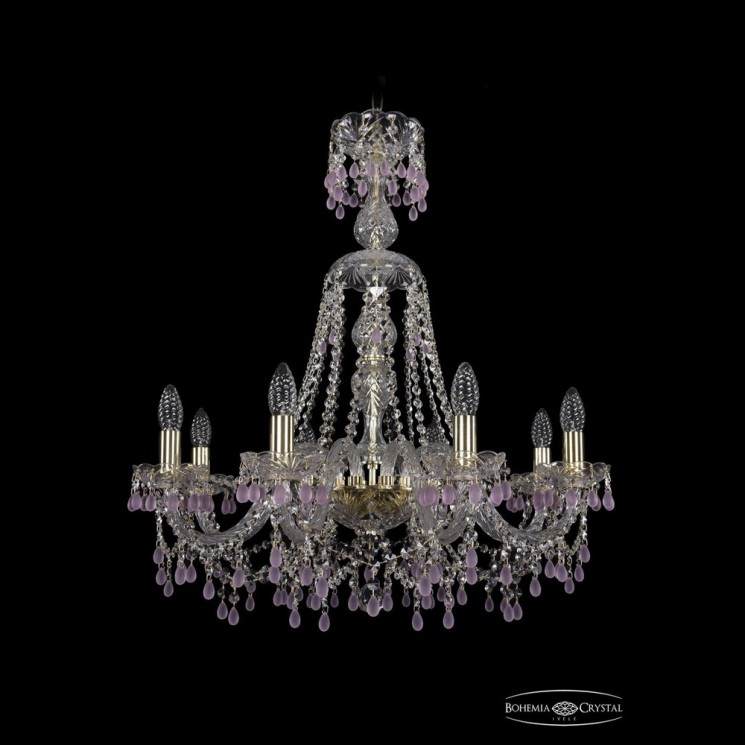 Люстра хрустальная 1410/8/240/XL-74 G V7010 Bohemia Ivele Crystal (Стеклянный рожок)