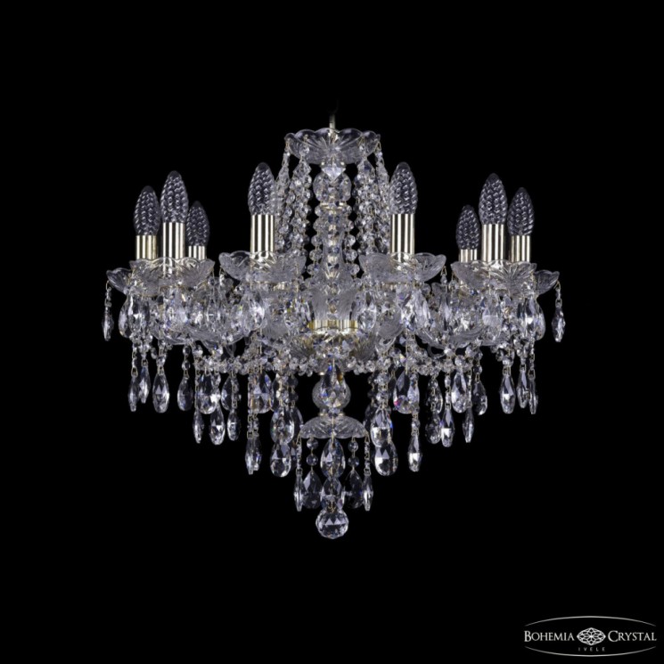 Люстра хрустальная 1415/10/200 G Bohemia Ivele Crystal (Стеклянный рожок)