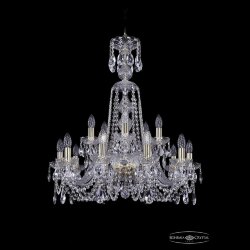Люстра хрустальная 1402/10+5/240/XL-77 G Bohemia Ivele Crystal (Стеклянный рожок)