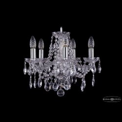 Люстра хрустальная 1413/5/141 Ni Bohemia Ivele Crystal (Стеклянный рожок)