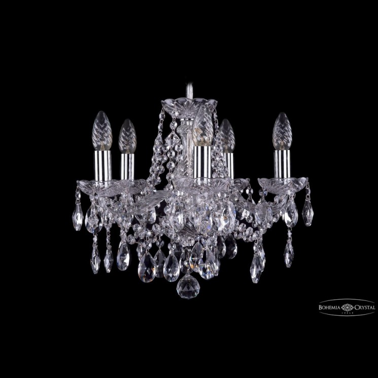 Люстра хрустальная 1413/5/141 Ni Bohemia Ivele Crystal (Стеклянный рожок)